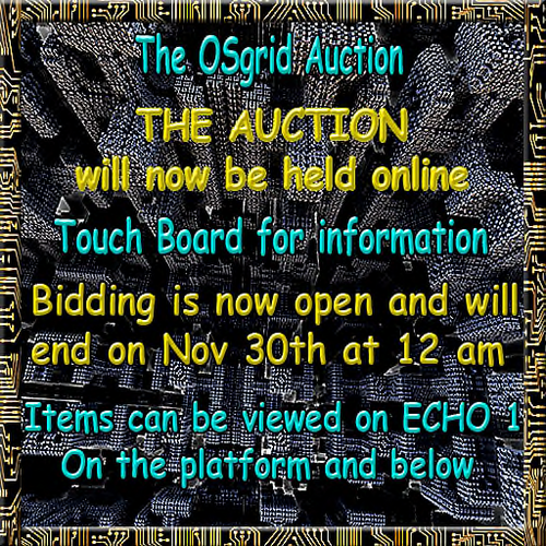 OSgrid Inc. Silent Auction - click to bid